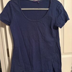 fresh produce Navy Scoop-Neck Short Sleeve Tee